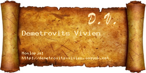 Demetrovits Vivien névjegykártya